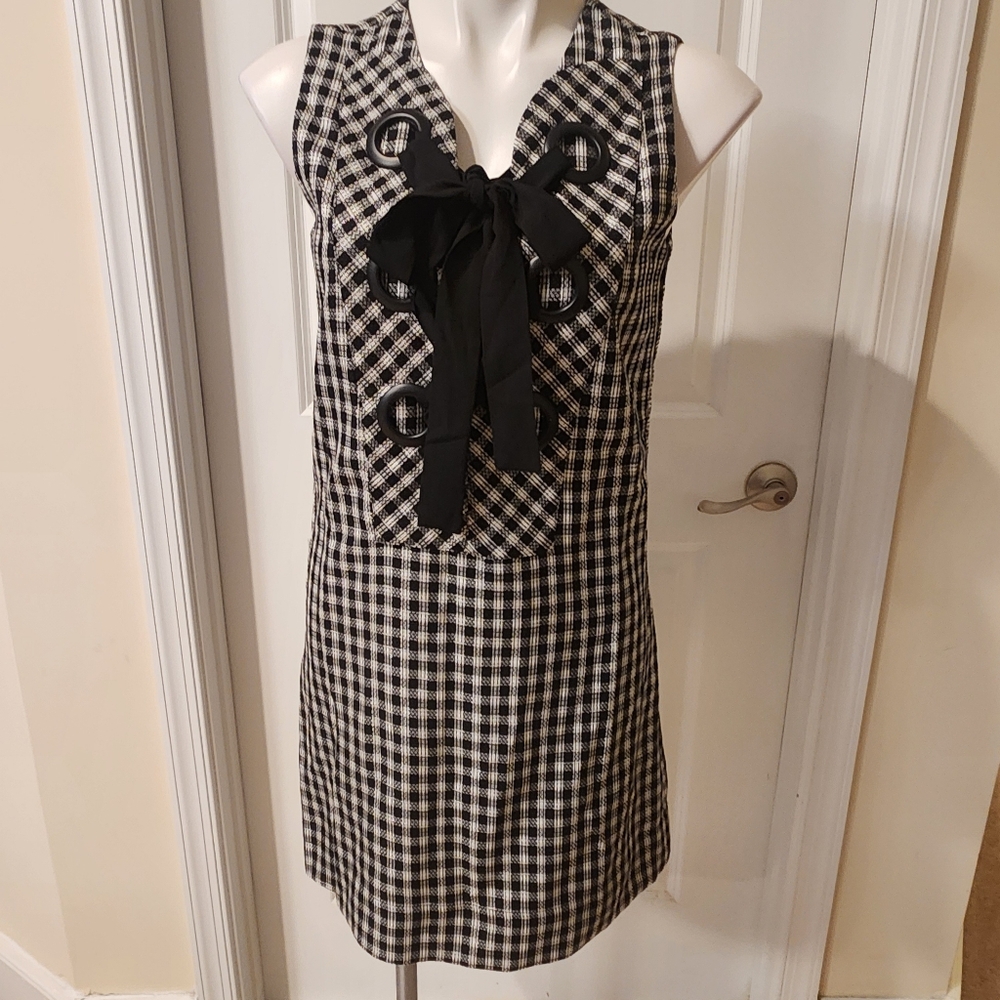 English Factory Small Dress Checkers And Bow Tie